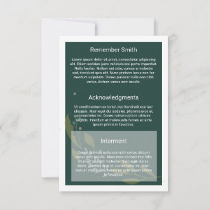 Funeral Program Card Template