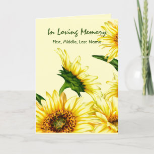Funeral Program Custom Sunflower Garden Flower Programme
