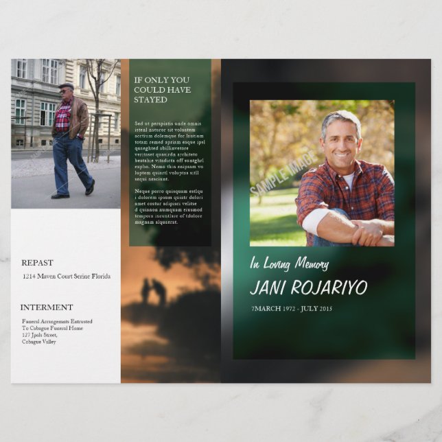 Funeral Program Flyer Template (Front)