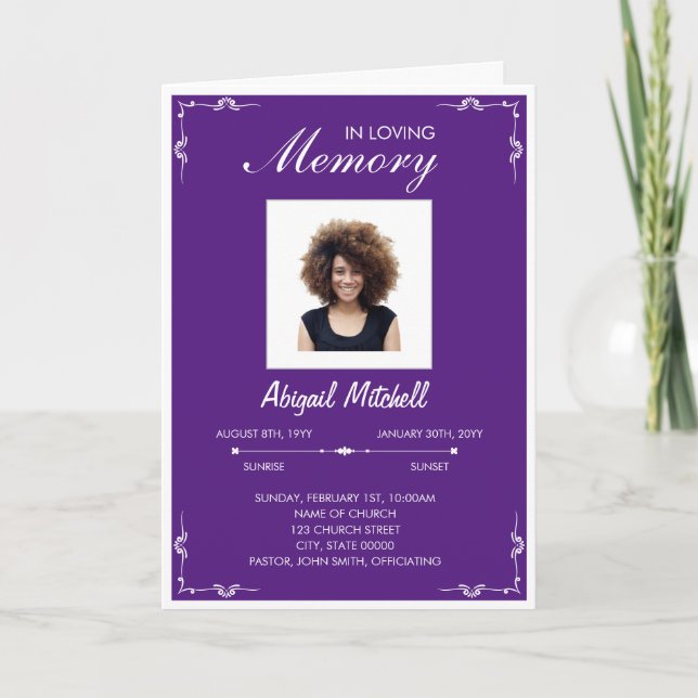 Funeral Program | In Loving Memory | FP0011 Programme (Front)