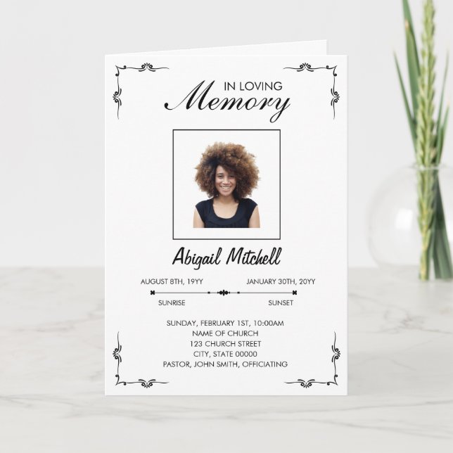 Funeral Program | In Loving Memory | FP0012 Programme (Front)