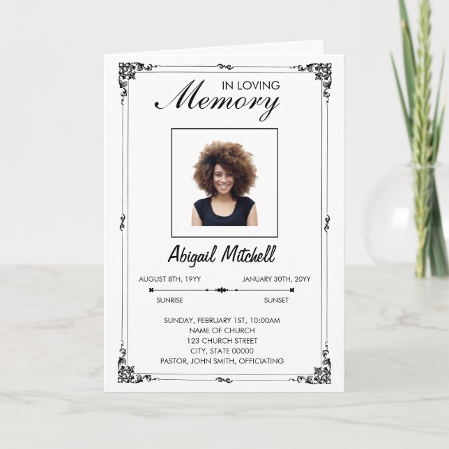 Funeral Program | In Loving Memory | FP0018 Programme (Front)