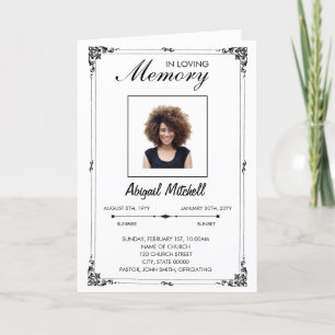 Funeral Program In Loving Memory FP0018 Programme