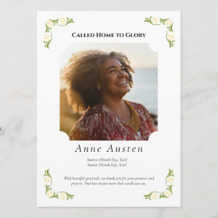 Funeral Program Memorial Keepsake Programme