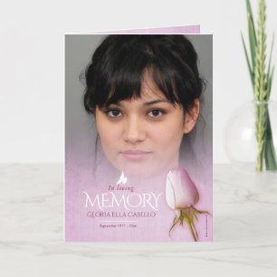 Funeral program order of service purple rose programme