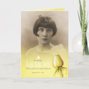 Funeral program order of service yellow rose programme