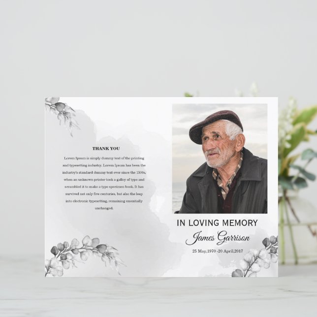  Funeral Program Template (Standing Front)