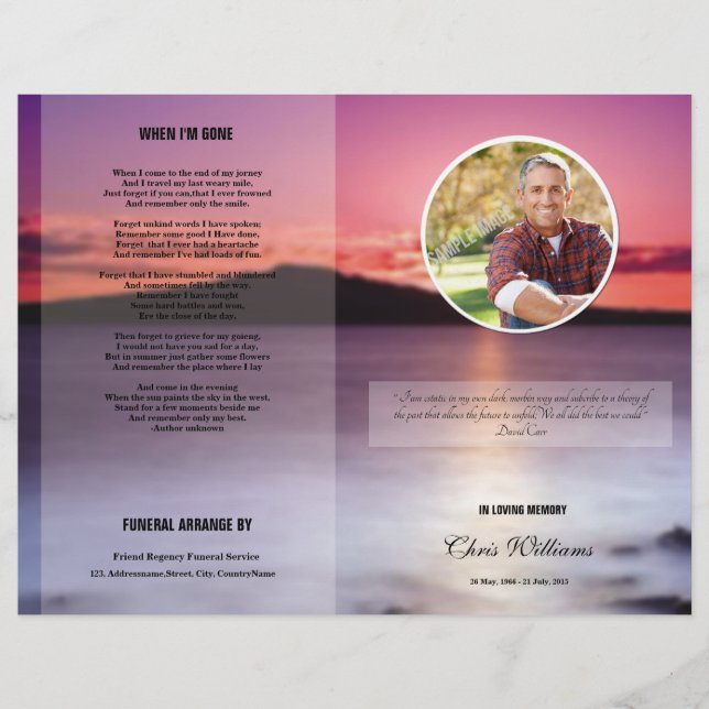 Funeral Program Template (Front)