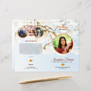 Funeral Program Template Brochure