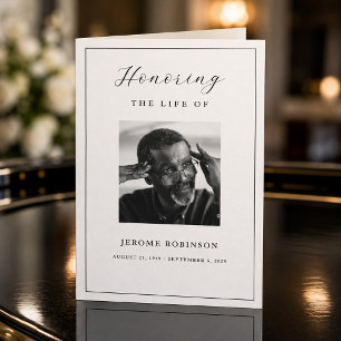 Funeral Program Template Celebration of Life 5 x 7