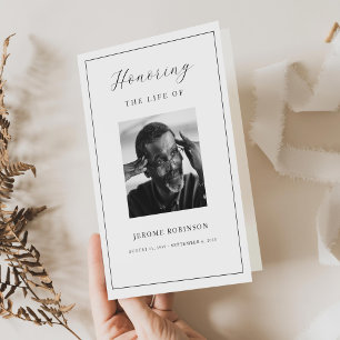 Funeral Program Template Celebration of Life 5 x 7