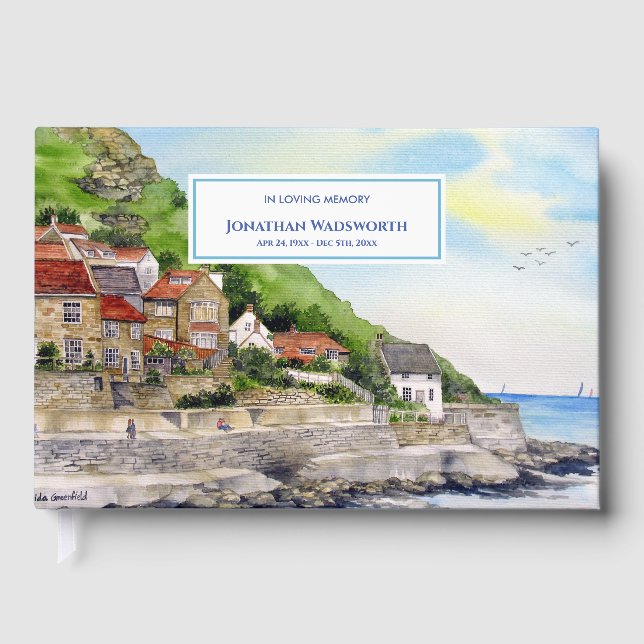 Funeral Runswick Bay North Yorkshire England Guest Book (Front)