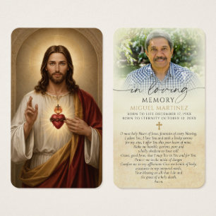 Funeral Sacred Heart of Jesus Prayer Cards