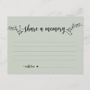 Funeral Service, Black Sage, Share a memory card