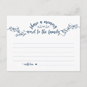 Funeral Service, Navy Blue, Share a memory card