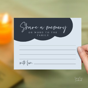 Funeral Service, Share a memory Memorial Card