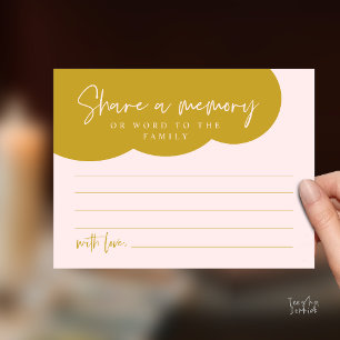 Funeral Service, Share a memory Memorial Card