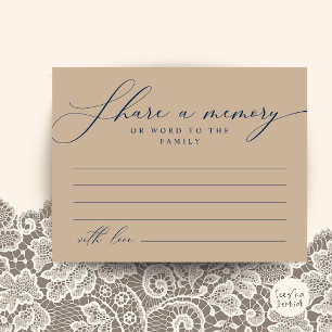 Funeral Service, Share a memory Memorial Card