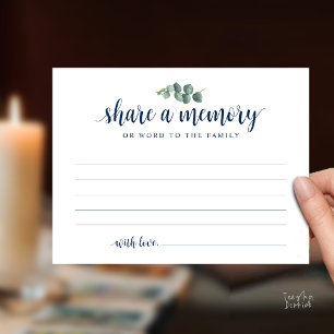 Funeral Service, Share a memory, Sympathy Card