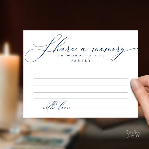 Funeral Service, Share a memory, Sympathy Card