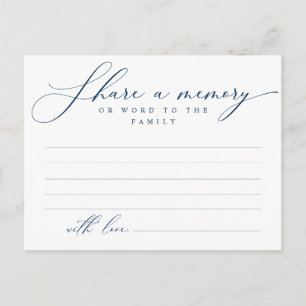 Funeral Service, Share a memory, Word Family Card