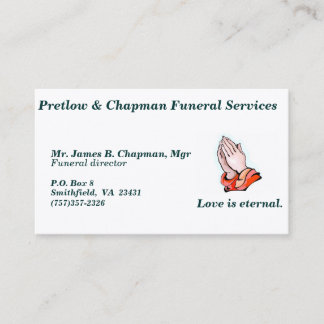 Funeral Services business card - C... - Customised