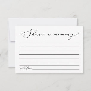 Funeral Share a Memory Card Memorial Memory card