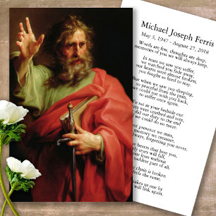 Funeral St Paul Bereavement Prayer Sympathy Cards