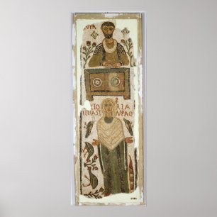 Funeral stele of a banker and his daughter poster