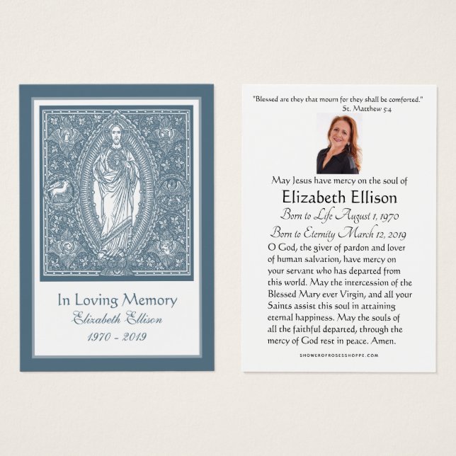 Funeral Sympathy Jesus Elegant Line Art (Front & Back)