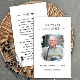 Funeral Sympathy Photo Memorial Prayer Card