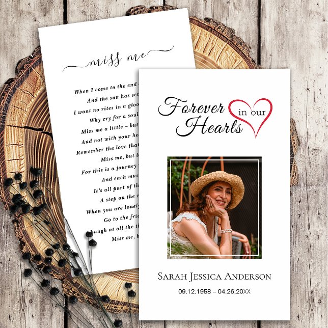 Funeral Sympathy Photo Memorial Prayer Card (Creator Uploaded)