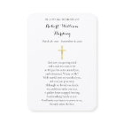 Funeral Sympathy Photo Memorial Prayer Cards