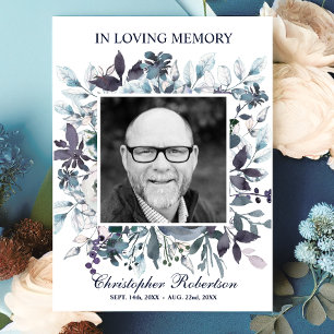 Funeral Sympathy Poem Prayer Thank You   Blue