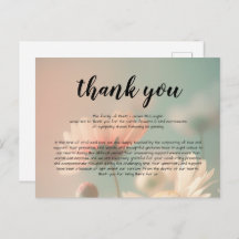Funeral Sympathy Thank You Card