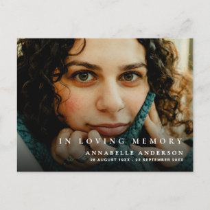 Funeral Sympathy Thank You Elegant Modern Photo Postcard