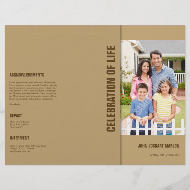 Funeral Template Brochure (Front)