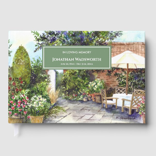 Funeral Terrace of The Manor House York Guest Book (Front)