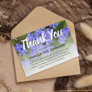 Funeral Thank You   Blue Forget-Me-Not Memorial