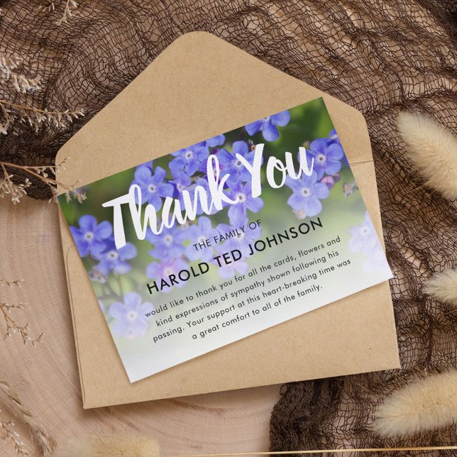 Funeral Thank You | Blue Forget-Me-Not Memorial (Creator Uploaded)
