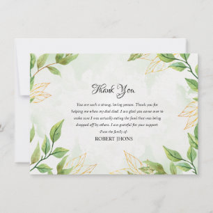 Funeral Thank You Card