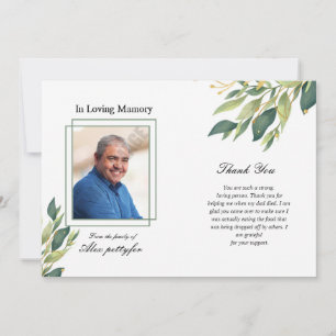 Funeral Thank You Card