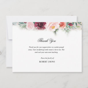 Funeral Thank You Card