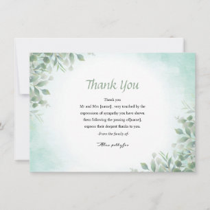 Funeral Thank You Card