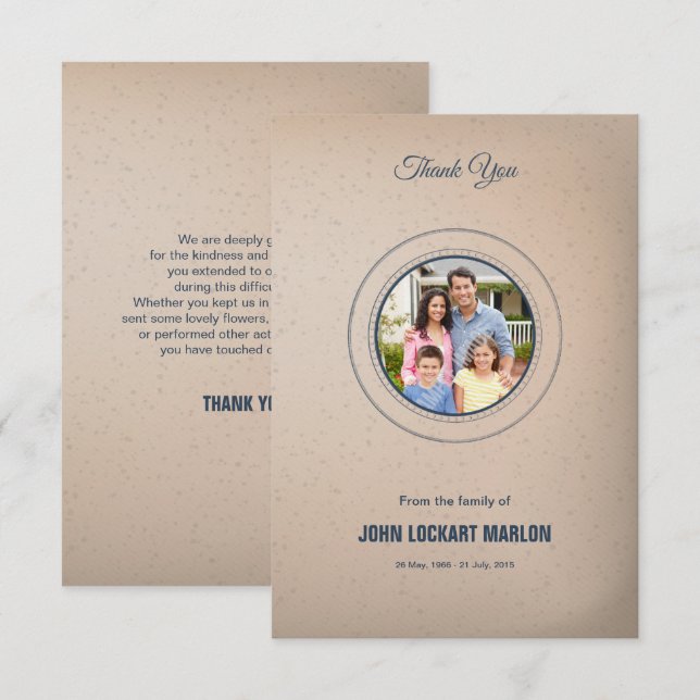 Funeral Thank You Card (Front/Back)