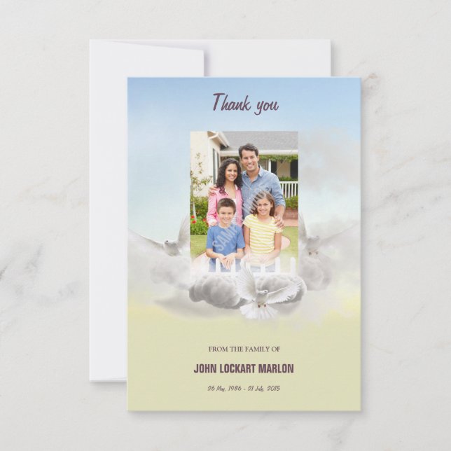 Funeral Thank You Card (Front)