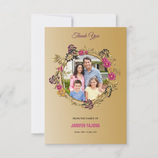 Funeral Thank You Card (Front)