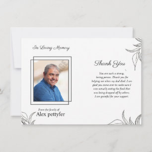 Funeral Thank You Card