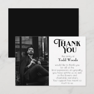 Funeral Thank You Card, Sympathy Thank You Card