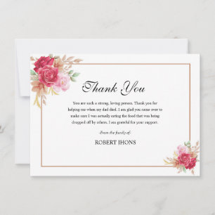 Funeral Thank You Card Template